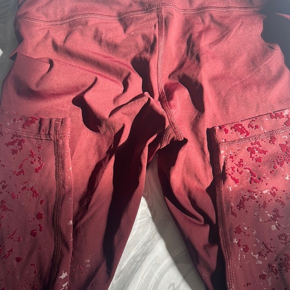 Lululemon Athletica Burgundy Leggings - Picture 5 of 8